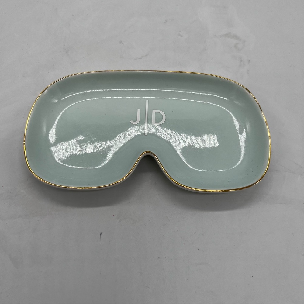 Mark & Graham Soft Aqua Catchall Iris Tray Ceramic